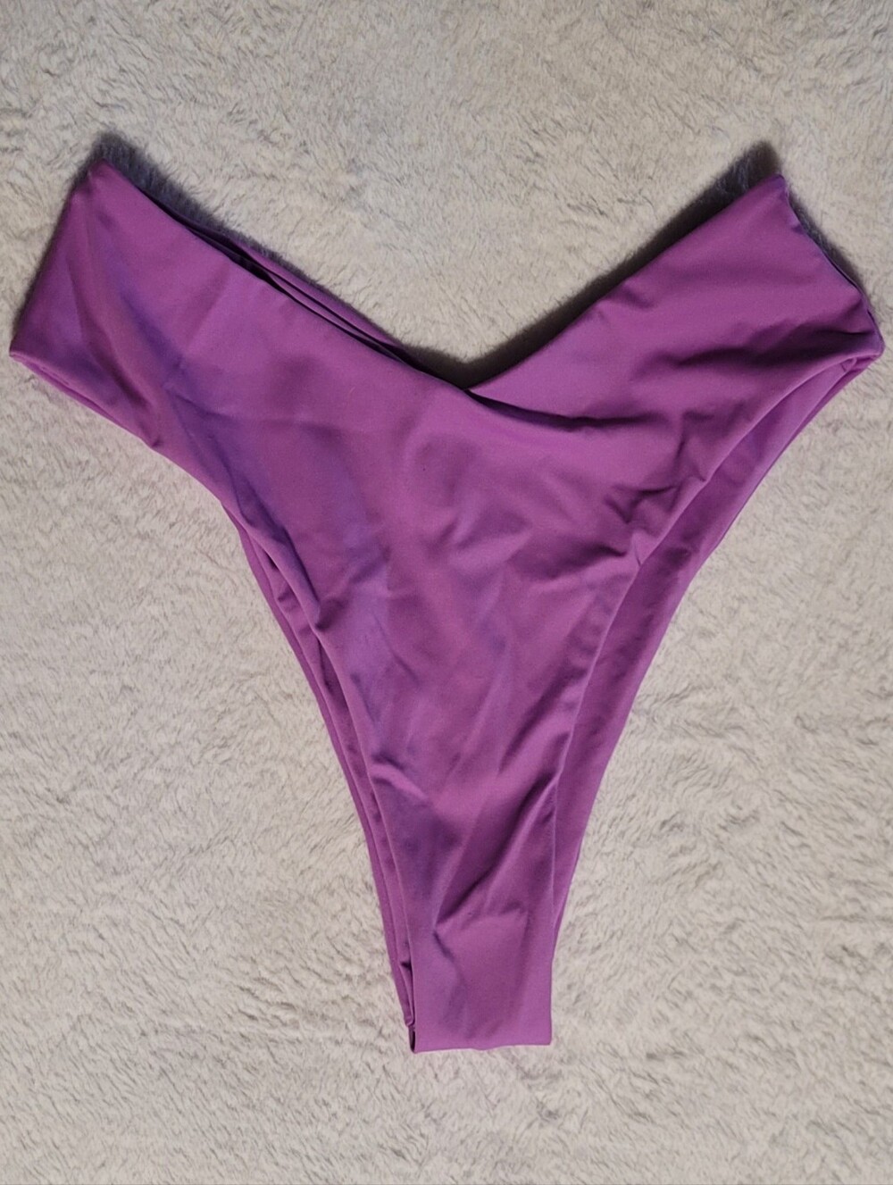 Purple High-Cut Bikini Bottom, S